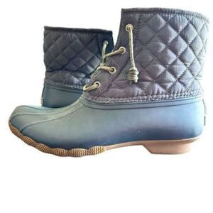 EUC - Sperrys Top Sider Women’s Quilted Duck Boots - Navy Blue -Size 10